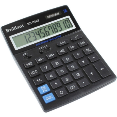 Brilliant: BS-0222 калькулятор (в т. ч. для бухгалтерів і касирів)